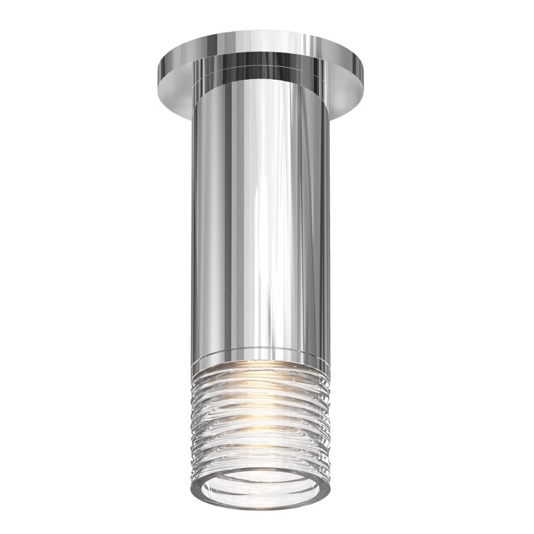 Satin Nickel ALC Glass LED Flush Mount for Indoor/Outdoor