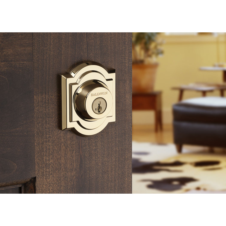 Satin Nickel Single Cylinder Arched Deadbolt with SmartKey