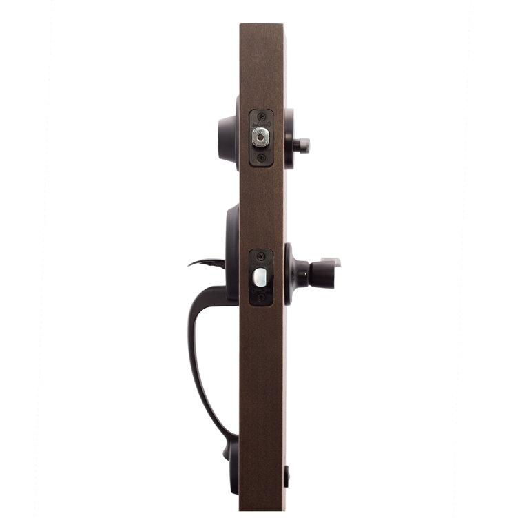 Black Single Cylinder Deadbolt with Lever Handle