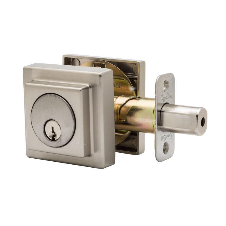 Satin Stainless Steel Single Cylinder Deadbolt