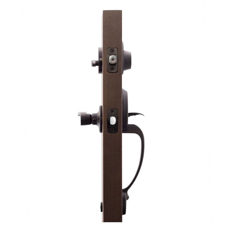 Black Single Cylinder Deadbolt with Lever Handle