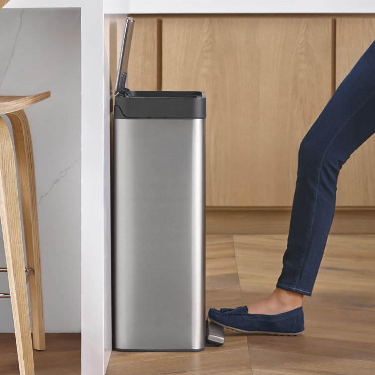 Stainless Steel 8-Gallon Hands-Free Kitchen Step Trash Can