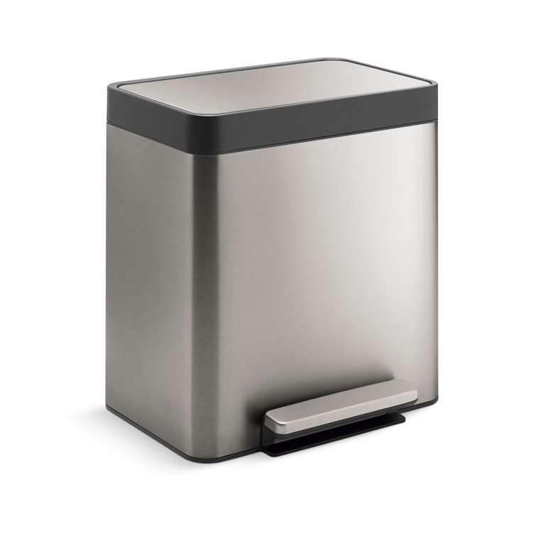 8-Gallon Stainless Steel Step Trash Can with Pedal