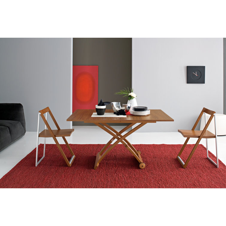 Walnut Veneer Extendable Coffee Dining Table