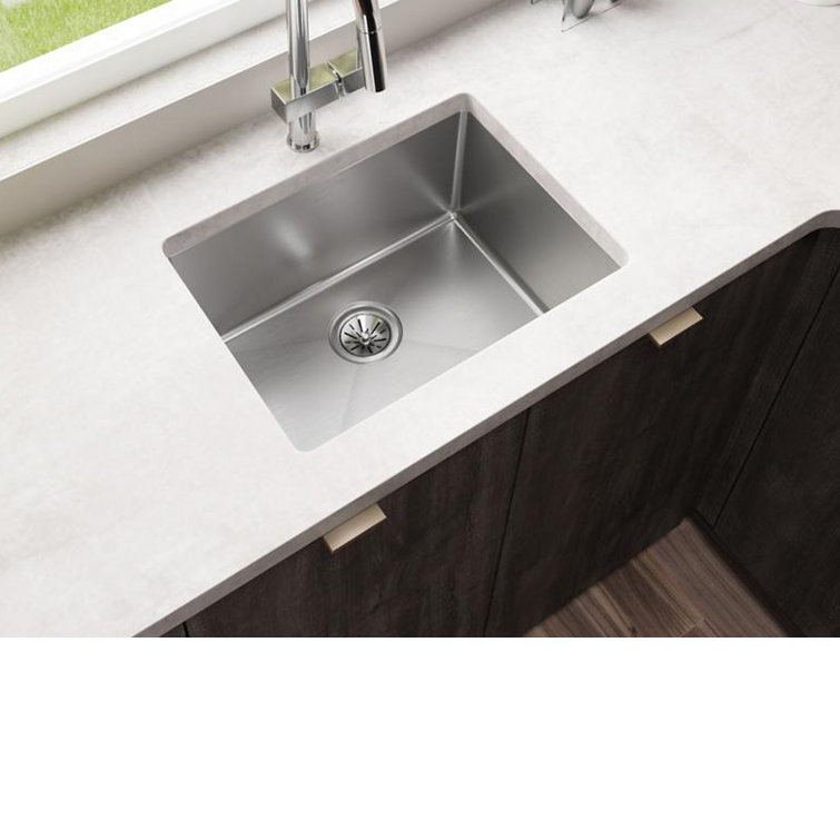 Crosstown 24" Stainless Steel Single Bowl Undermount Kitchen Sink