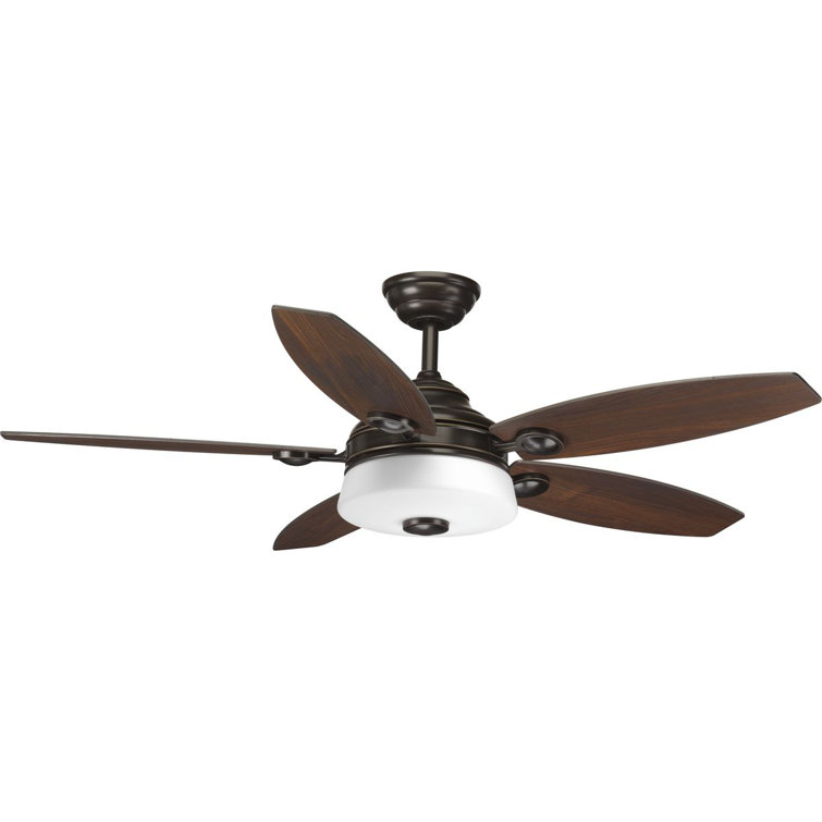 54'' Antique Bronze Ceiling Fan with LED Light and Remote