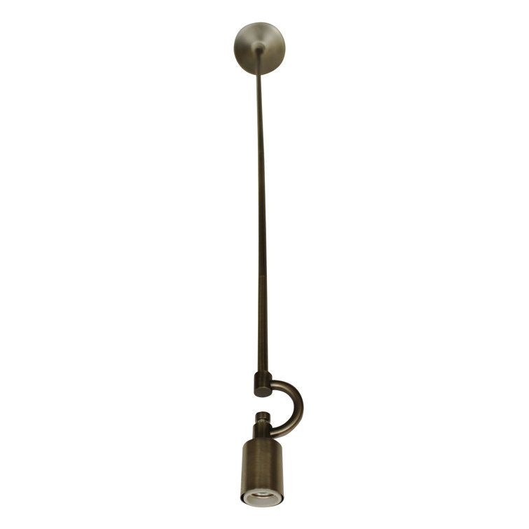 Antique Brass 20" Pendant Light Fixture with Fabric Cord