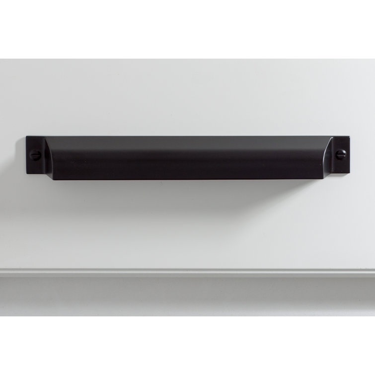 Matte Black 7" Zinc Alloy Traditional Cup Pulls with Mounting Hardware