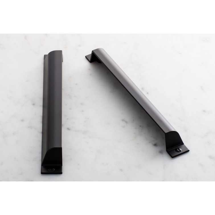 Matte Black 7" Zinc Alloy Traditional Cup Pulls with Mounting Hardware
