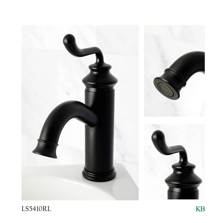 Royale Matte Black Single-Handle Monoblock Bathroom Faucet