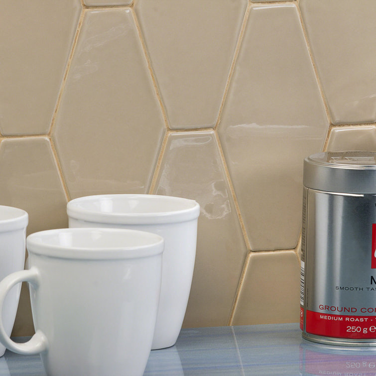 Bolton Beige Polished Hexagonal Ceramic Wall Tile