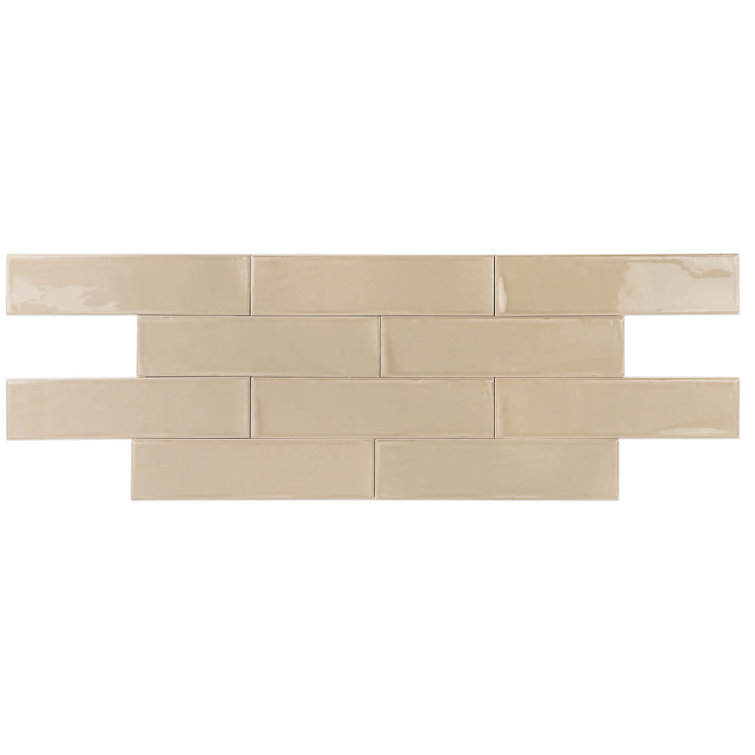 Bolton 3'' x 12'' Polished Beige Ceramic Subway Tile