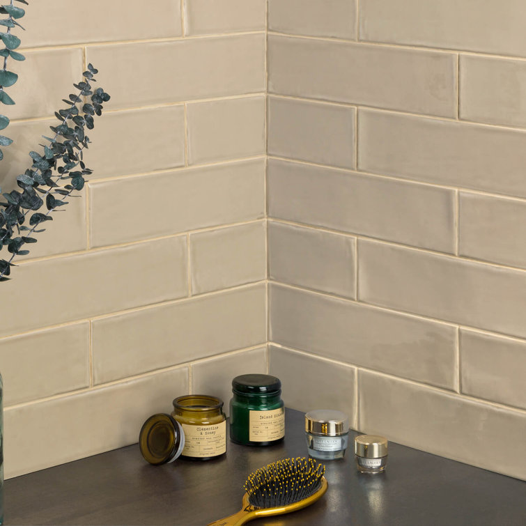 Bolton 3'' x 12'' Polished Beige Ceramic Subway Tile