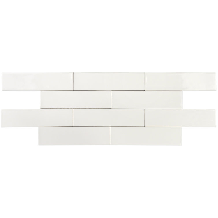 Bolton 3'' x 12'' Polished White Ceramic Subway Tile