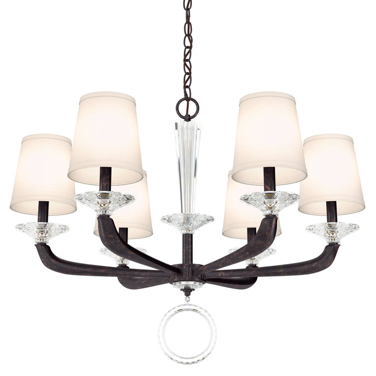 Heirloom Bronze Emilea 6-Light Traditional Crystal Chandelier