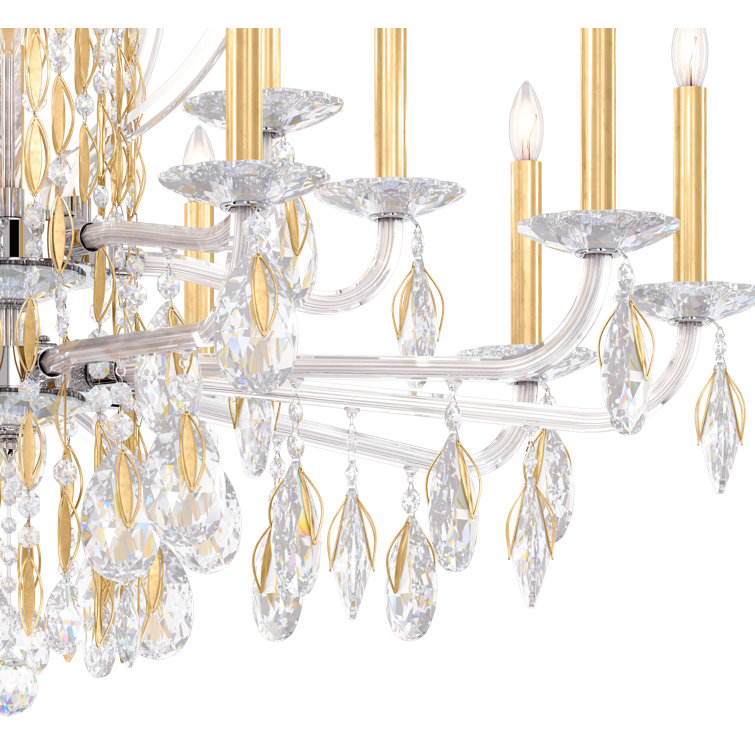 Heirloom Gold 17-Light Crystal Chandelier with Clear Heritage Crystals