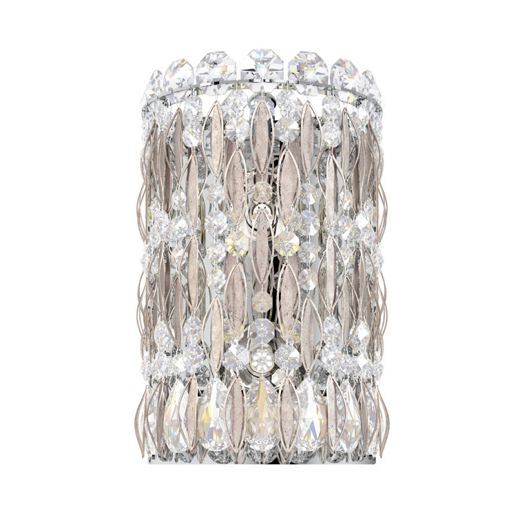 Stainless Steel Crystal Cylinder Wall Sconce