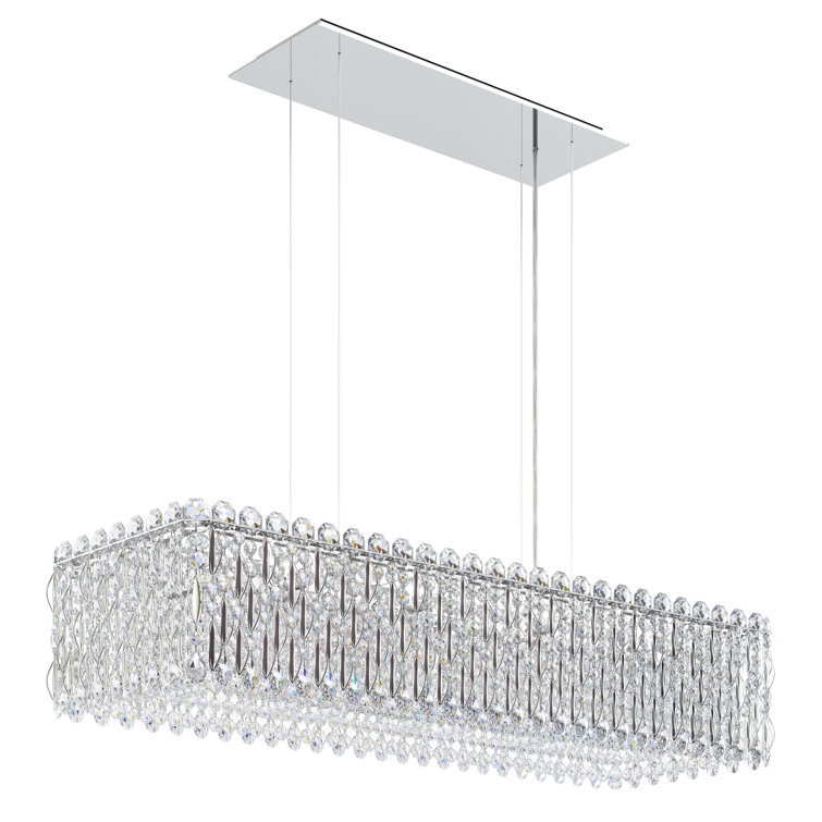 Sarella 13-Light Stainless Steel and Crystal Chandelier