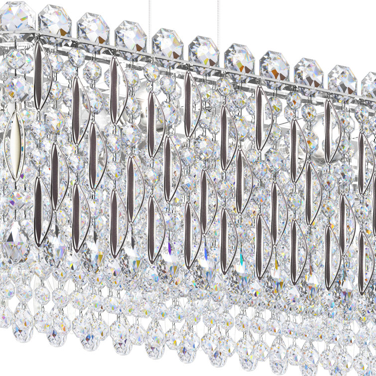 Sarella 13-Light Stainless Steel and Crystal Chandelier