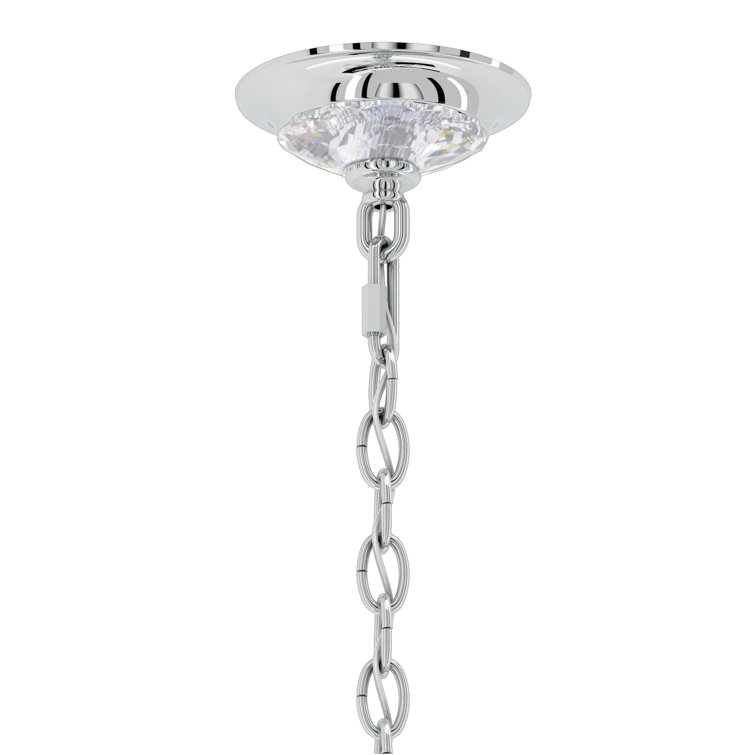 Sarella 17-Light Stainless Steel Chandelier with Clear Heritage Crystal
