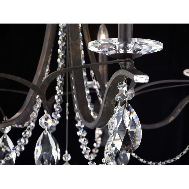 Heirloom Bronze Vesca 2-Light Wall Sconce with Clear Heritage Crystals