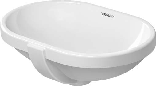 White Ceramic Oval Undermount Bathroom Sink with Overflow