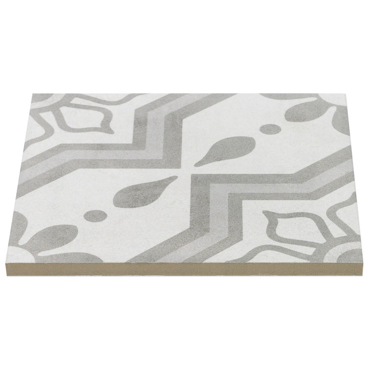 Cabello 9" x 9" Gray Matte Porcelain Tile