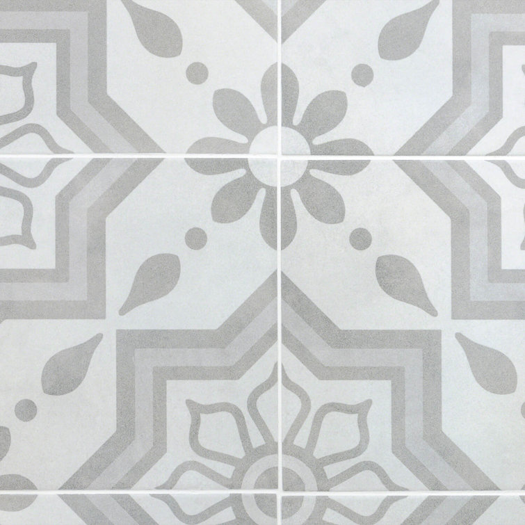 Cabello 9" x 9" Gray Matte Porcelain Tile