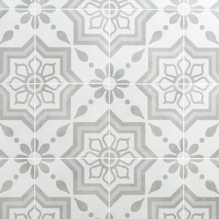 Cabello 9" x 9" Gray Matte Porcelain Tile