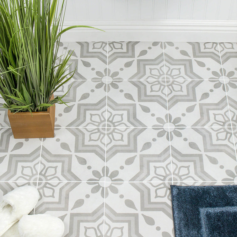 Cabello 9" x 9" Gray Matte Porcelain Tile
