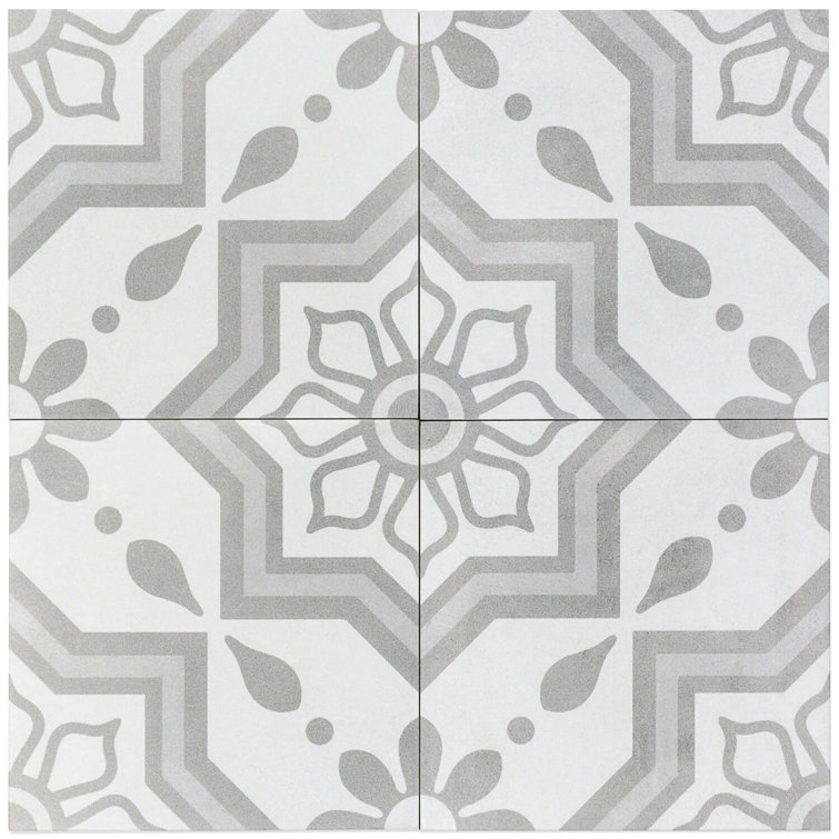 Cabello 9" x 9" Gray Matte Porcelain Tile