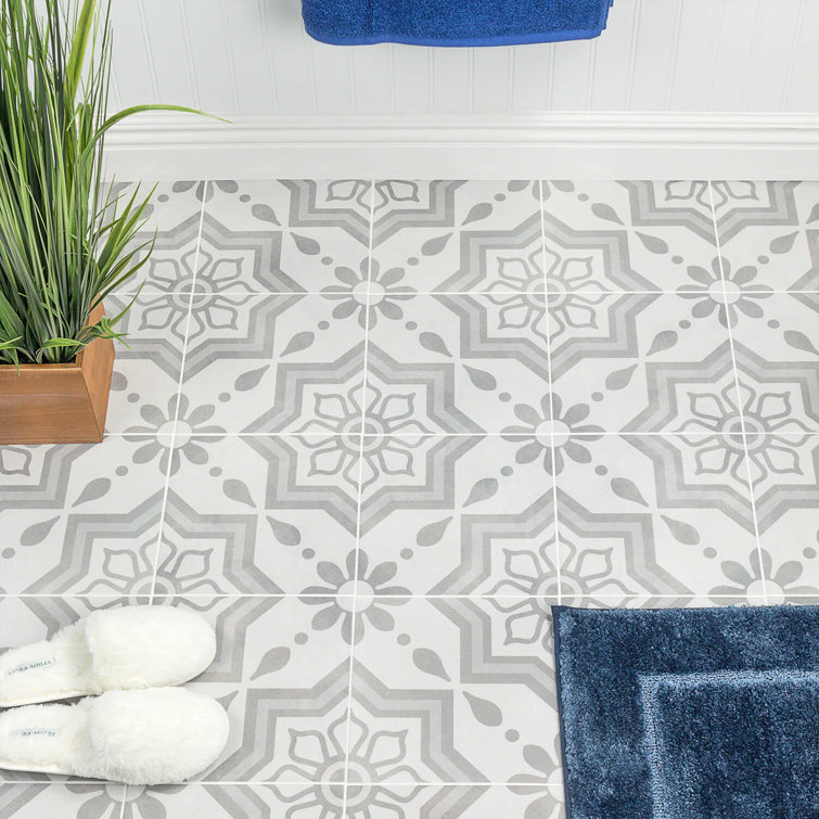 Cabello 9" x 9" Gray Matte Porcelain Tile