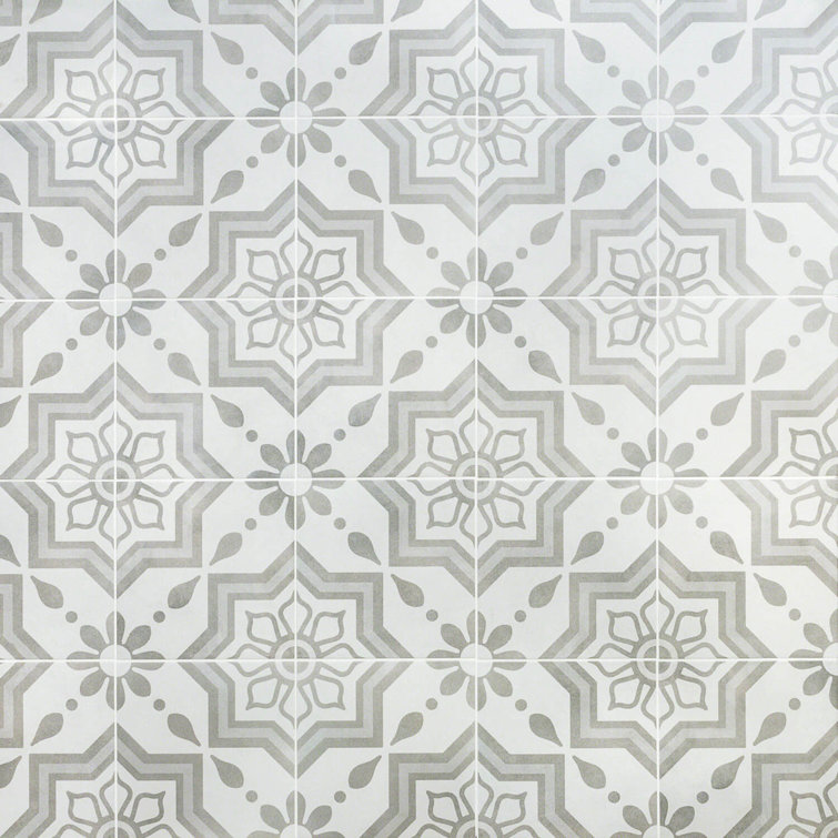Cabello 9" x 9" Gray Matte Porcelain Tile