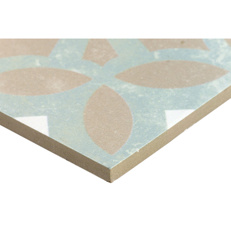 Anabella 9x9 Matte Green and Beige Porcelain Tile