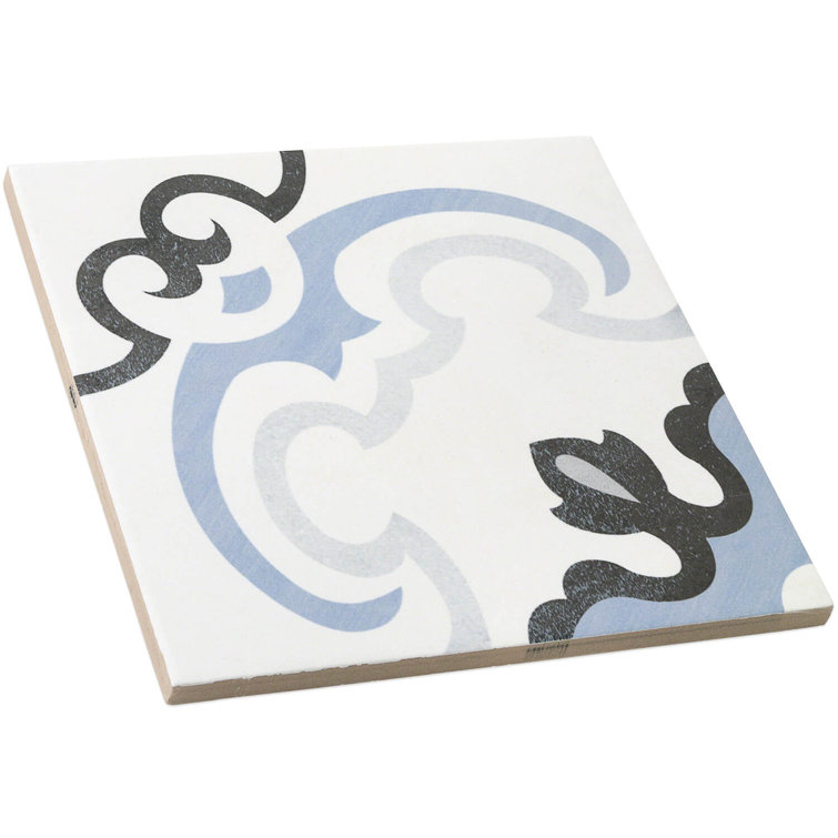 Anabella Mediterranean Blue and White Porcelain Tile