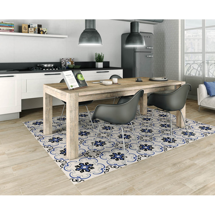 Anabella Mediterranean Blue and White Porcelain Tile