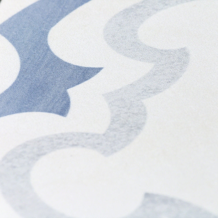 Anabella 9" x 9" Blue and White Porcelain Patterned Tile