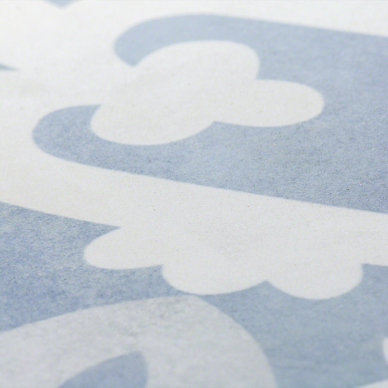 Anabella 9" x 9" Blue and White Porcelain Patterned Tile