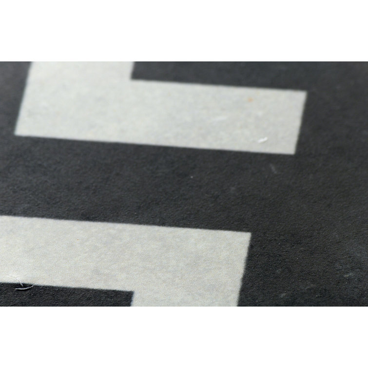 Anabella 9" x 9" Black and White Porcelain Patterned Tile