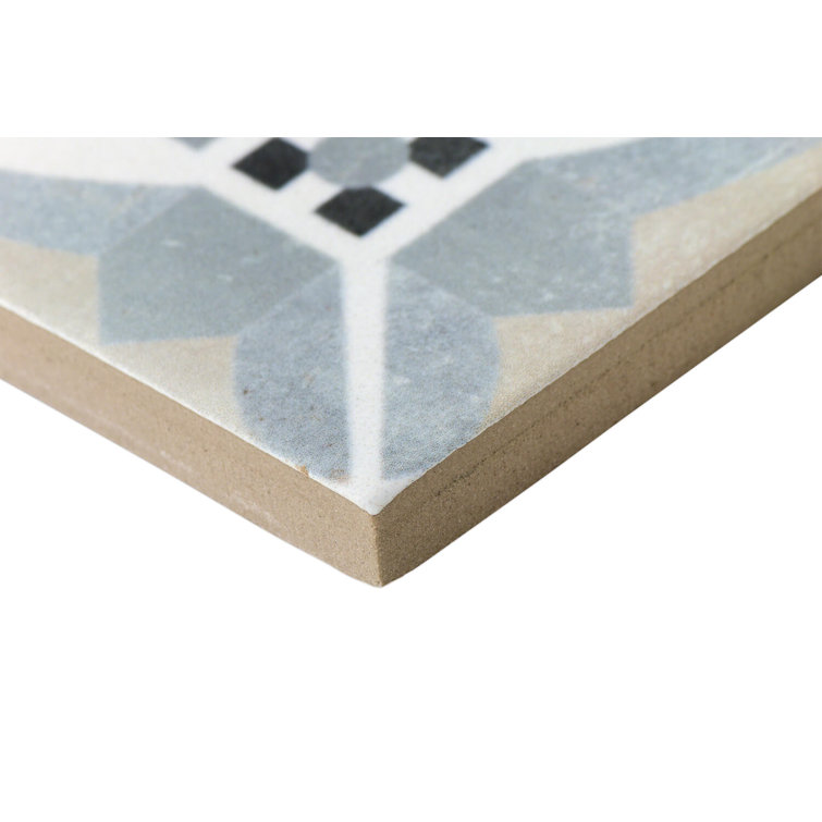 Anabella 9" x 9" Matte Porcelain Patterned Tile