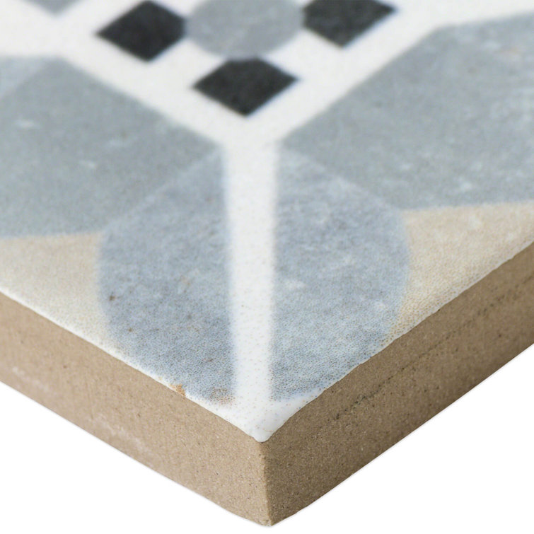 Anabella 9" x 9" Matte Porcelain Patterned Tile