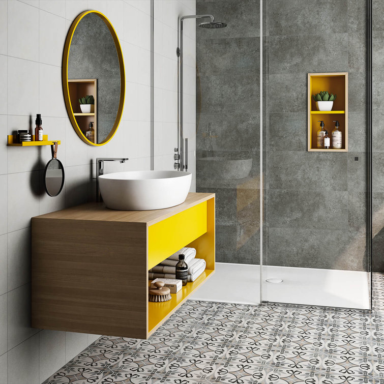 Anabella 9" x 9" Matte Porcelain Patterned Tile