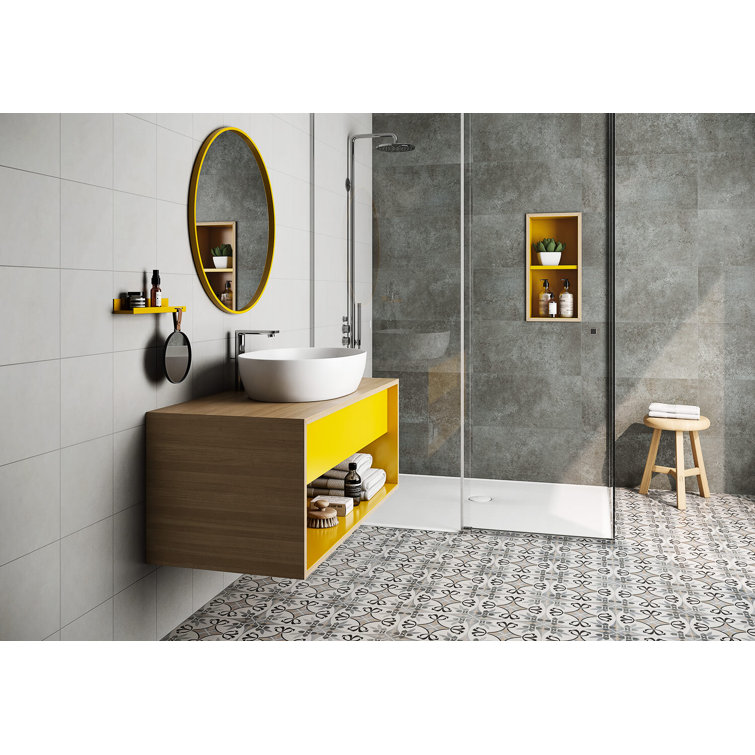 Anabella 9" x 9" Matte Porcelain Patterned Tile
