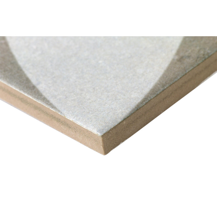 Anabella 9" x 9" Matte Green and White Porcelain Tile