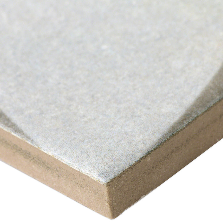 Anabella 9" x 9" Matte Green and White Porcelain Tile