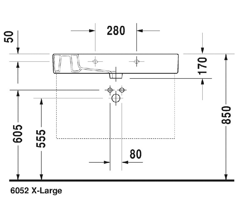 Vero White Ceramic Wall-Mount Rectangular Bathroom Sink