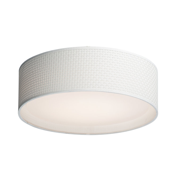 White Organza 16'' LED Flush Mount Ceiling Light with Acrylic Shade