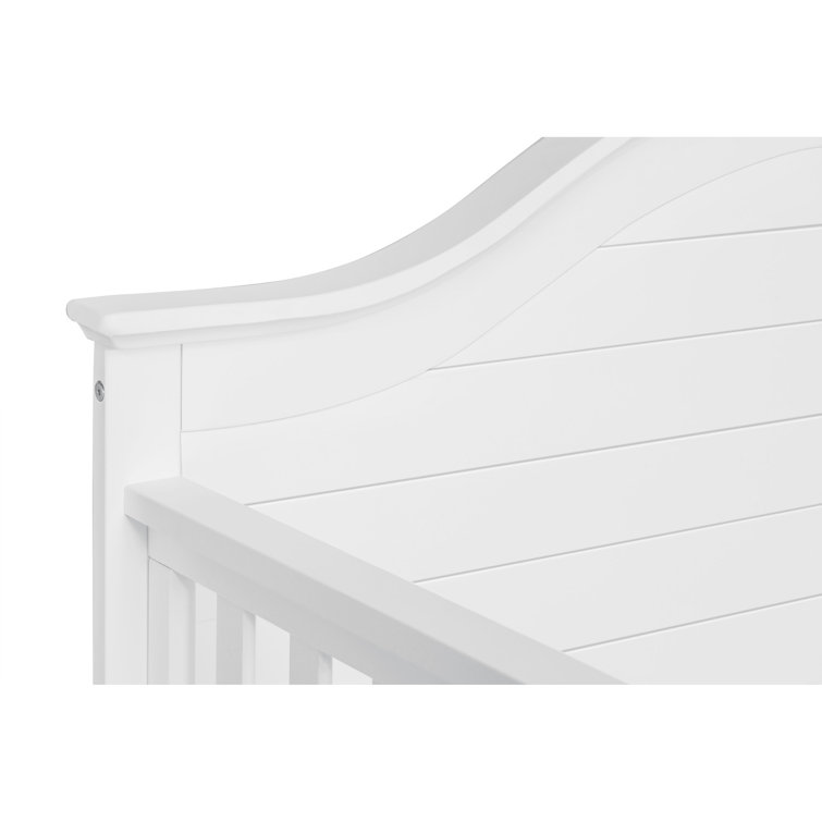 White Pine 4-in-1 Convertible Crib with Shiplap Headboard