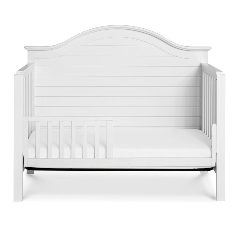 White Pine 4-in-1 Convertible Crib with Shiplap Headboard