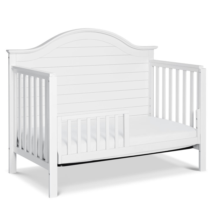 White Pine 4-in-1 Convertible Crib with Shiplap Headboard